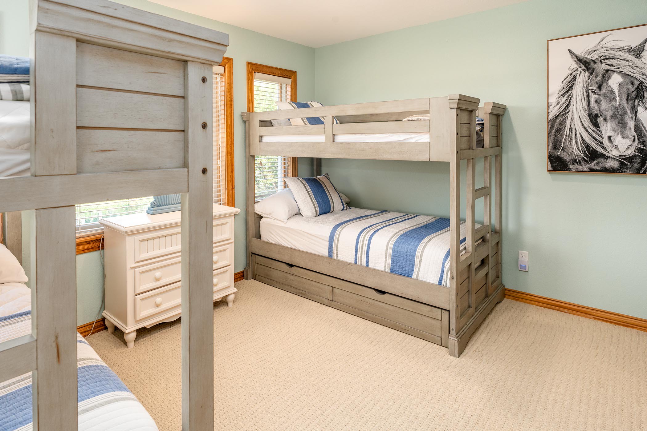 Bunk Room with two sets of bunk beds